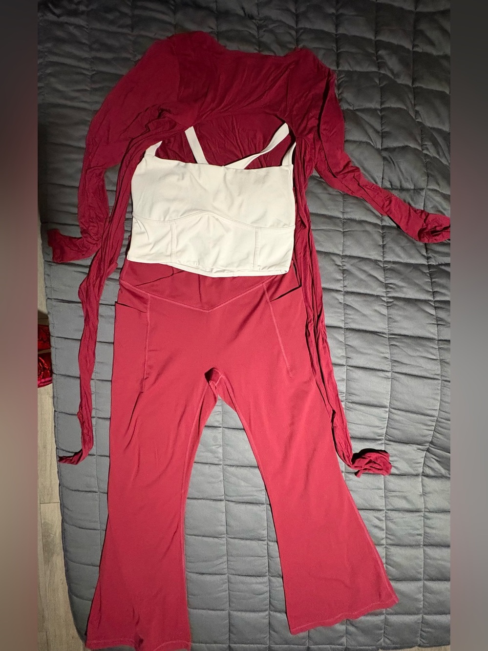 POPFLEX 3 piece set in crimson and white - Picture 2 of 9